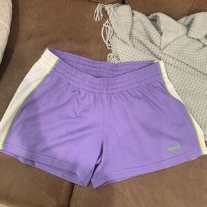 Reebok Women's Purple and White Athletic Shorts
